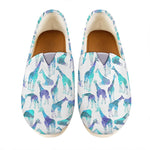 Turquoise Giraffe Pattern Print Casual Shoes