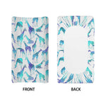 Turquoise Giraffe Pattern Print Changing Pad Cover