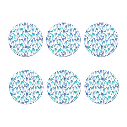 Turquoise Giraffe Pattern Print Coaster Set