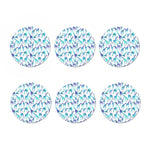 Turquoise Giraffe Pattern Print Coaster Set