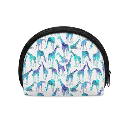 Turquoise Giraffe Pattern Print Coin Purse