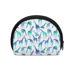 Turquoise Giraffe Pattern Print Coin Purse