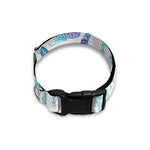 Turquoise Giraffe Pattern Print Dog Collar