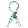 Turquoise Giraffe Pattern Print Dog Seat Belt