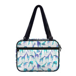 Turquoise Giraffe Pattern Print Double Strap Bible Bag