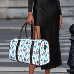Turquoise Giraffe Pattern Print Duffle Bag