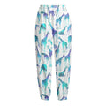 Turquoise Giraffe Pattern Print Fleece Lined Knit Pants