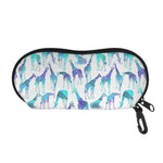 Turquoise Giraffe Pattern Print Glasses Case