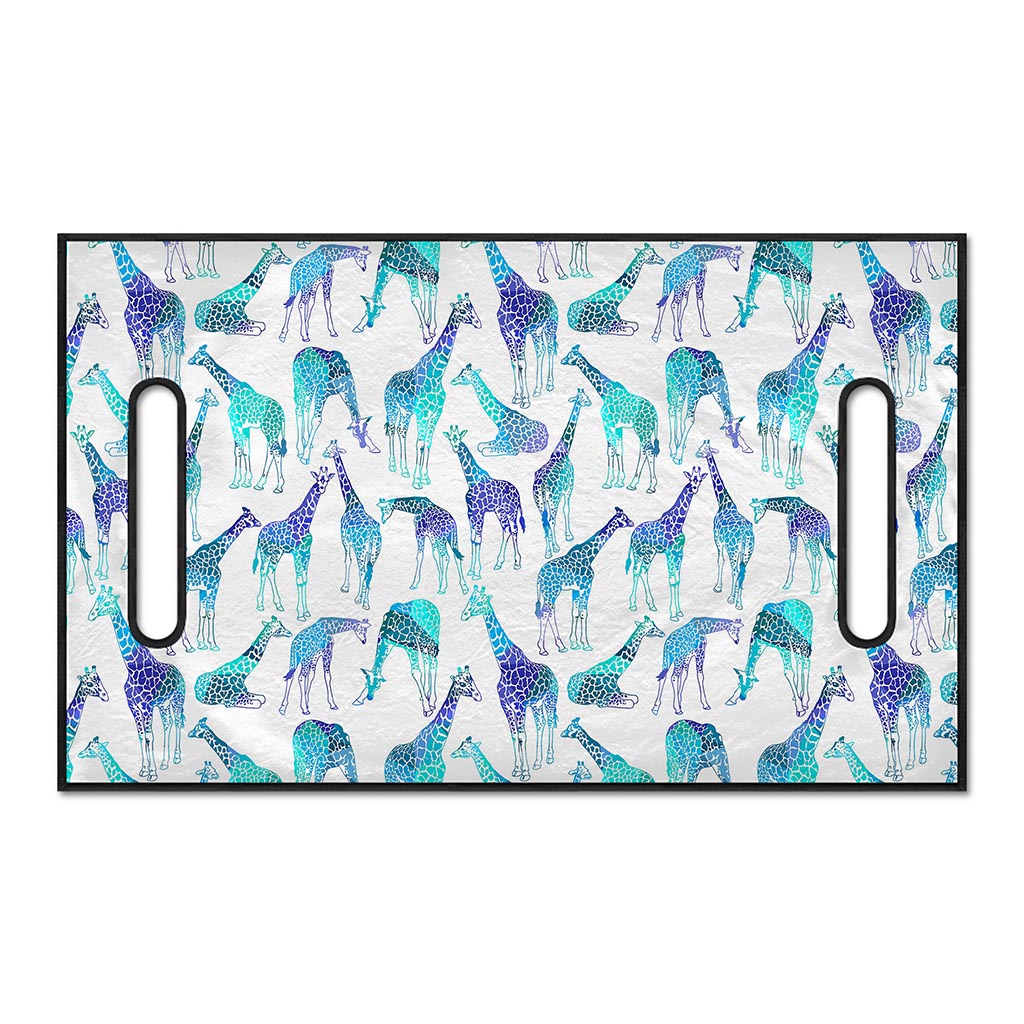 Turquoise Giraffe Pattern Print Golf Cart Seat Cover