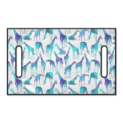 Turquoise Giraffe Pattern Print Golf Cart Seat Cover