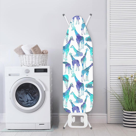 Turquoise Giraffe Pattern Print Ironing Board Cover