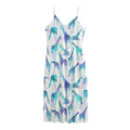 Turquoise Giraffe Pattern Print Jersey Midi Cami Dress