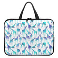 Turquoise Giraffe Pattern Print Laptop Sleeve With Handle