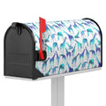 Turquoise Giraffe Pattern Print Mailbox Cover
