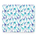 Turquoise Giraffe Pattern Print Mouse Pad