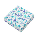 Turquoise Giraffe Pattern Print Outdoor Seat Cushion Cover