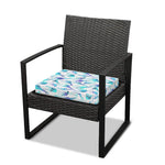 Turquoise Giraffe Pattern Print Outdoor Seat Cushion Cover