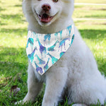 Turquoise Giraffe Pattern Print Over The Collar Dog Bandana