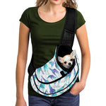 Turquoise Giraffe Pattern Print Pet Sling Carrier