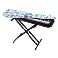 Turquoise Giraffe Pattern Print Piano Keyboard Cover