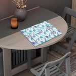 Turquoise Giraffe Pattern Print Placemat