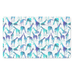 Turquoise Giraffe Pattern Print Polyester Doormat