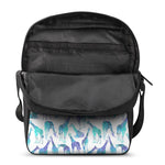 Turquoise Giraffe Pattern Print Rectangular Crossbody Bag