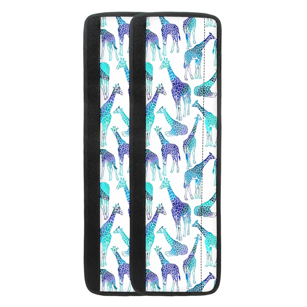Turquoise Giraffe Pattern Print Refrigerator Handle Covers
