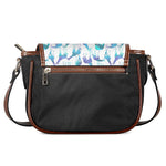 Turquoise Giraffe Pattern Print Saddle Bag