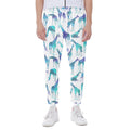 Turquoise Giraffe Pattern Print Joggers