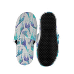 Turquoise Giraffe Pattern Print Slippers