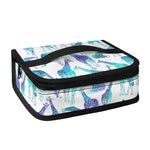 Turquoise Giraffe Pattern Print Small Lunch Bag