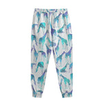 Turquoise Giraffe Pattern Print Sweatpants