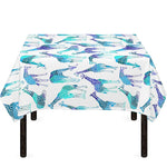 Turquoise Giraffe Pattern Print Tablecloth