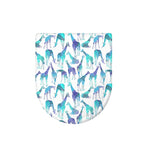 Turquoise Giraffe Pattern Print Toilet Lid Cover