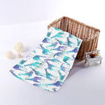 Turquoise Giraffe Pattern Print Towel