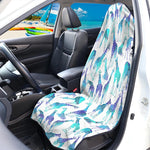 Turquoise Giraffe Pattern Print Waterproof Car Seat Cover