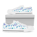 Turquoise Giraffe Pattern Print White Low Top Sneakers