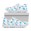 Turquoise Giraffe Pattern Print White Running Shoes