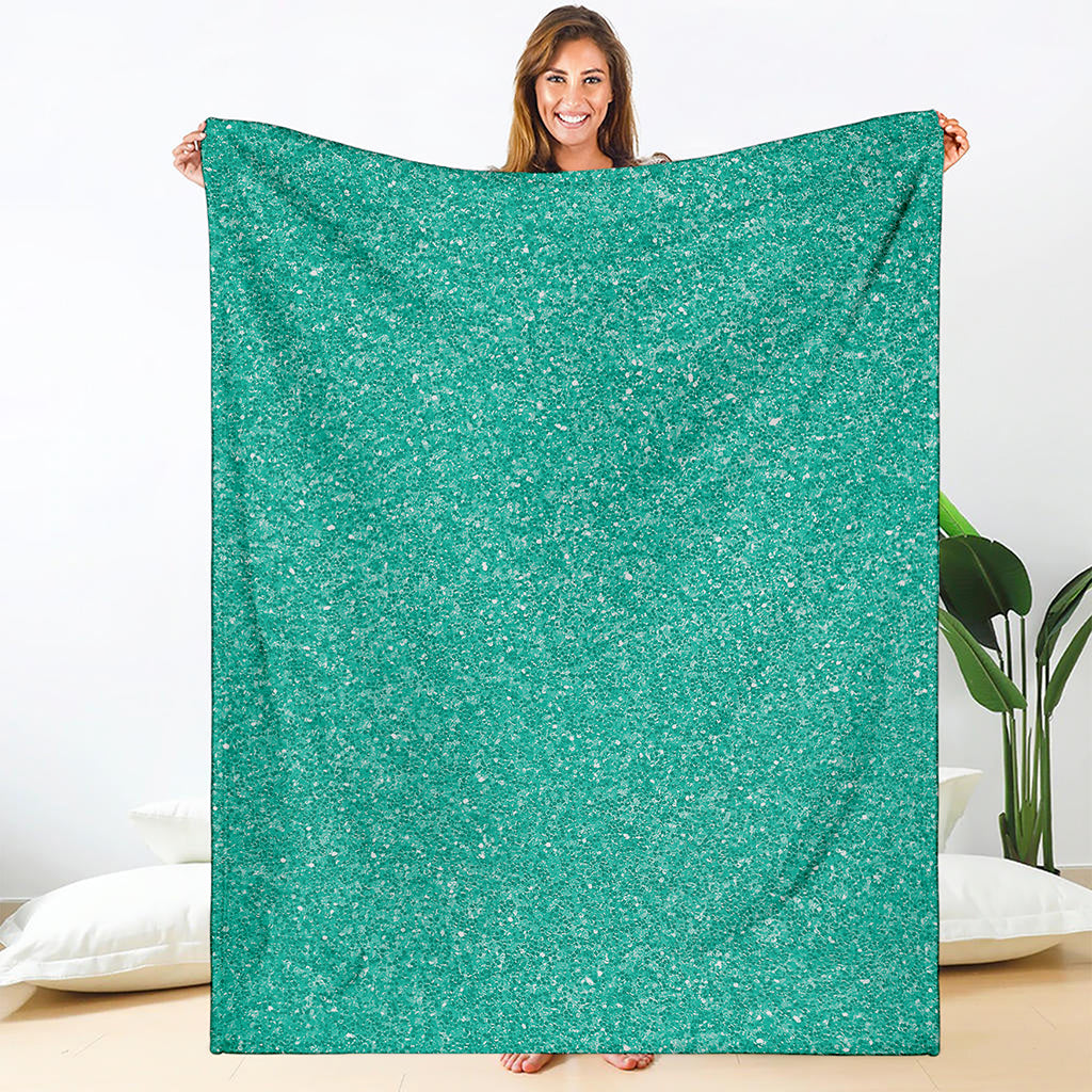 Turquoise (NOT Real) Glitter Print Blanket