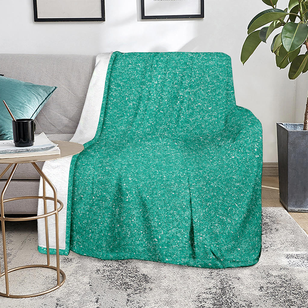 Turquoise (NOT Real) Glitter Print Blanket