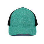 Turquoise Glitter Artwork Print (NOT Real Glitter) Black Mesh Trucker Cap