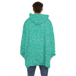 Turquoise Glitter Artwork Print (NOT Real Glitter) Hoodie Blanket