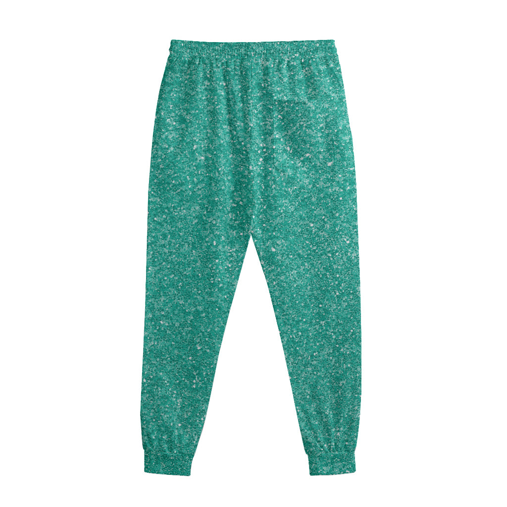 Turquoise Glitter Artwork Print (NOT Real Glitter) Sweatpants