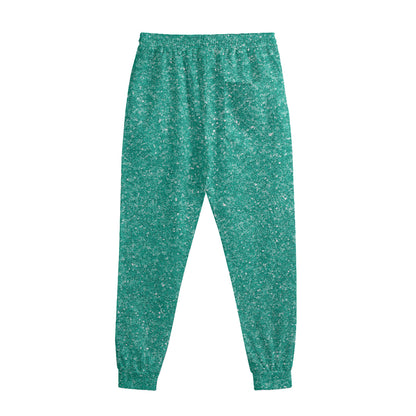 Turquoise Glitter Artwork Print (NOT Real Glitter) Sweatpants
