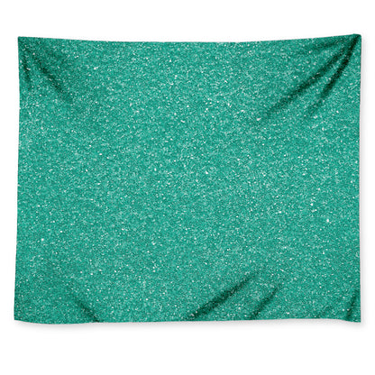 Turquoise Glitter Artwork Print (NOT Real Glitter) Tapestry