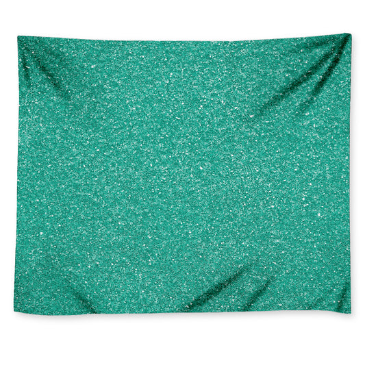 Turquoise Glitter Artwork Print (NOT Real Glitter) Tapestry