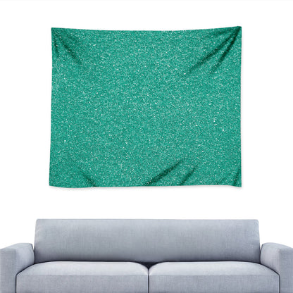 Turquoise Glitter Artwork Print (NOT Real Glitter) Tapestry