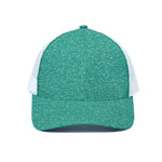 Turquoise Glitter Artwork Print (NOT Real Glitter) White Mesh Trucker Cap