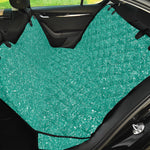 Turquoise (NOT Real) Glitter Print Pet Car Back Seat Cover